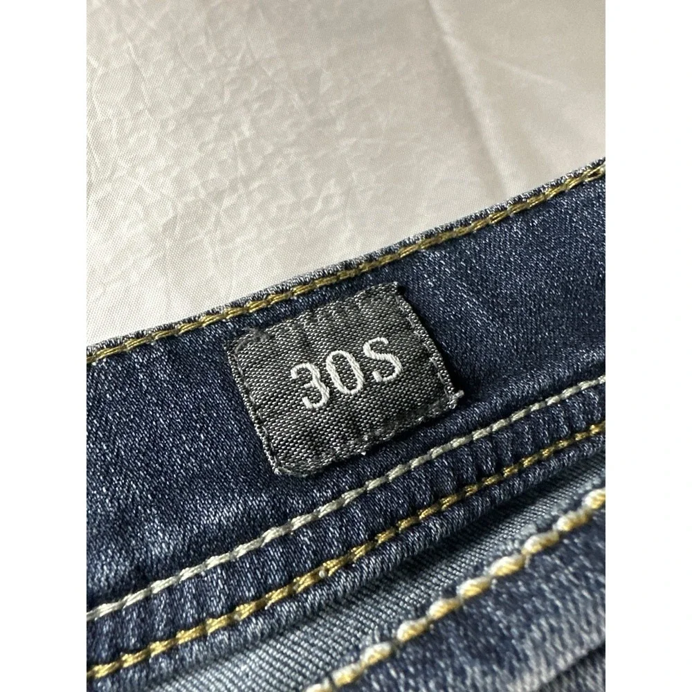 BKE Buckle Jeans Womens 30x30 Blue Denim Jake Straight Distressed Capri Ankle - Picture 14 of 16